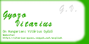 gyozo vitarius business card